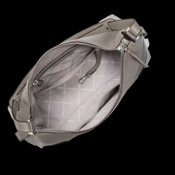 Michael Kors Large Crosby Pearl Grey Shoulder BAG NWT - Picture 4 of 5